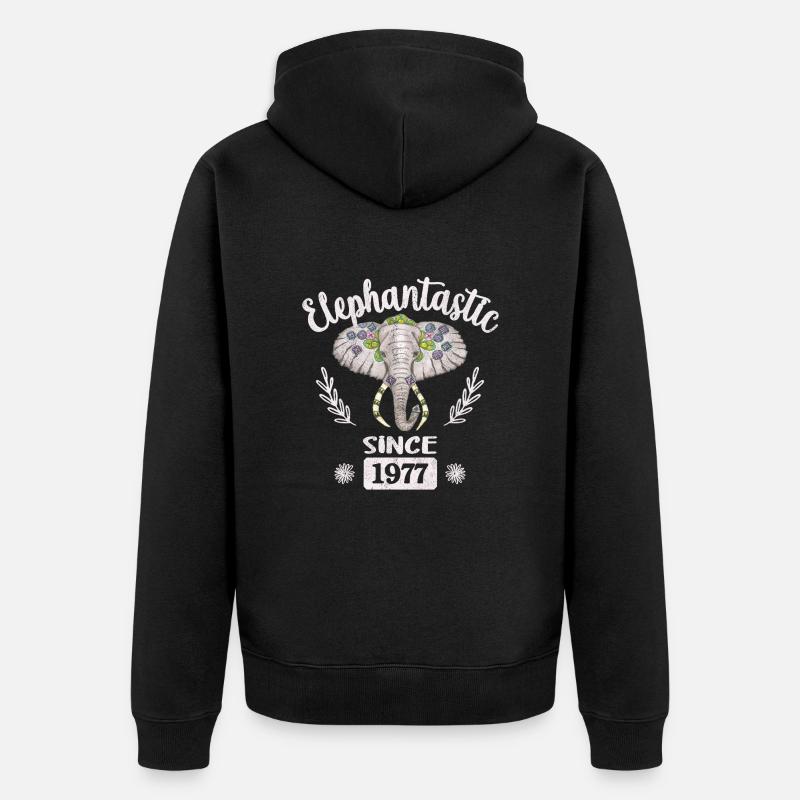Elephantastic depuis 1977 - Veste à capuche bio Premium Unisexe - noir