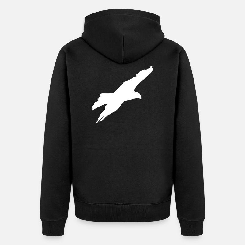 aigle glissant - Veste à capuche bio Premium Unisexe - noir