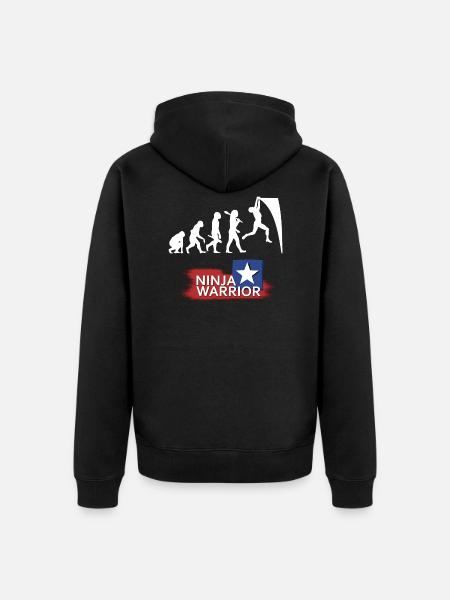 Ninja Warrior Evolution - Unisex Premium Organic Zip Hoodie - black
