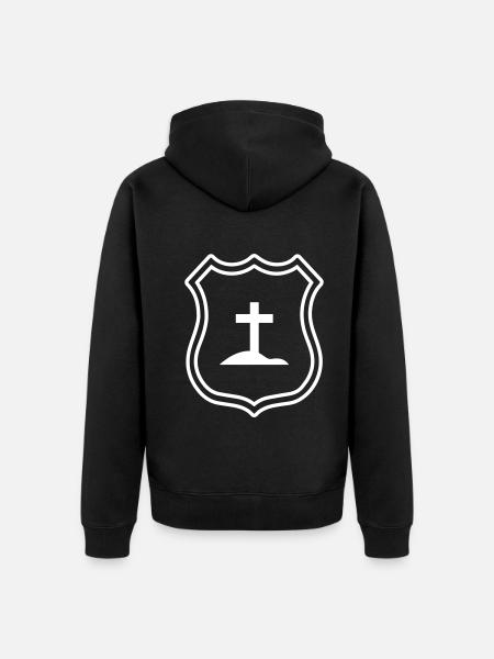 Cross coat of arms - Unisex Premium Organic Zip Hoodie - black