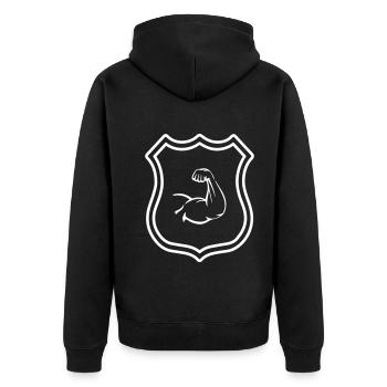 Muscles du bras Crête Biceps - Veste à capuche bio Premium Unisexe - noir - Dos - Nico (187cm)