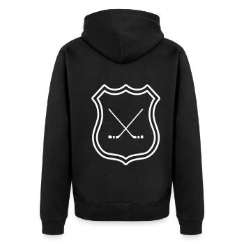 Bâton de hockey sur glace - Veste à capuche bio Premium Unisexe - noir - Dos - Nico (187cm)
