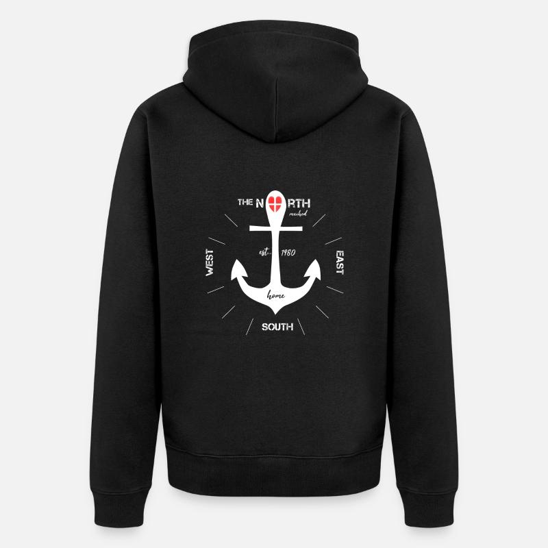 Ancré Danemark Copenhague - Veste à capuche bio Premium Unisexe - noir