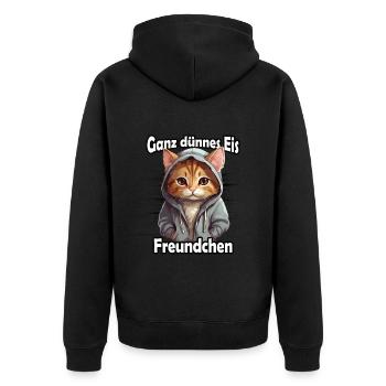 Crème glacée très mince Buddy - Veste à capuche bio Premium Unisexe - noir - Dos - Nico (187cm)