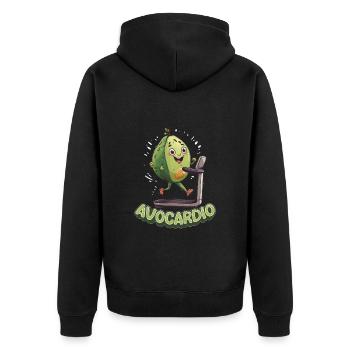 Tapis roulant cardio à l’avocat - Veste à capuche bio Premium Unisexe - noir - Dos - Nico (187cm)