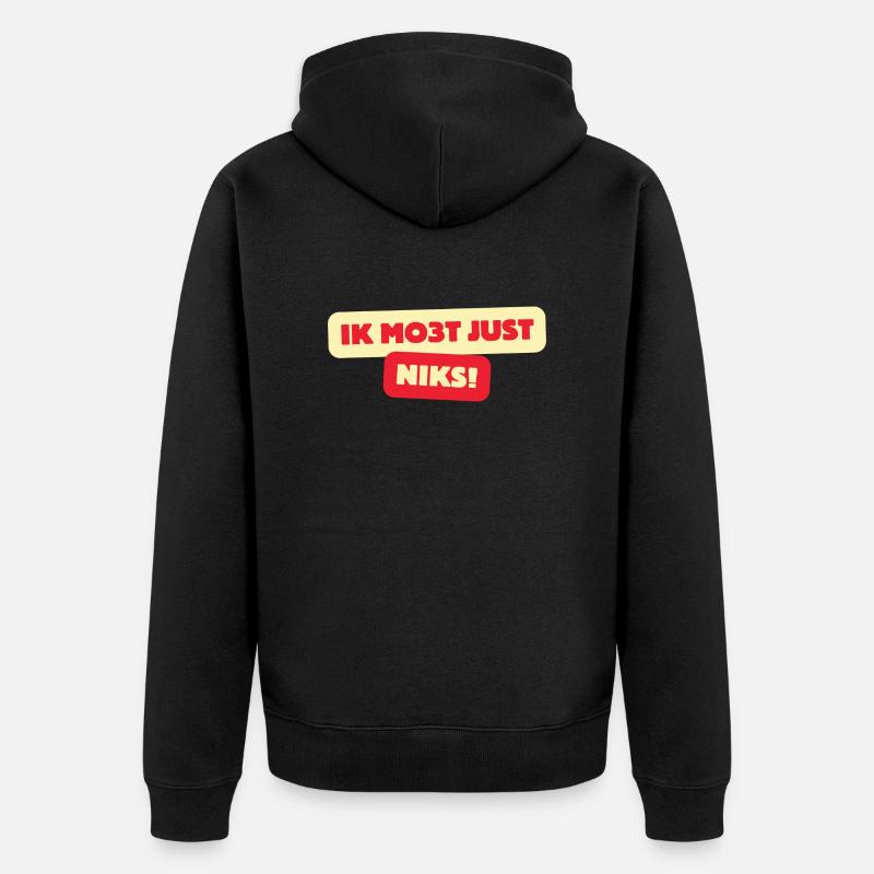 I mo3t just nothing - Unisex Premium Organic Zip Hoodie - black