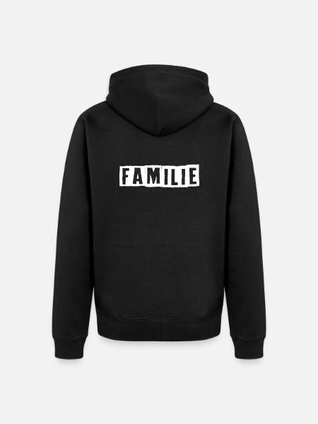 Familie - Unisex Premium Bio Zip Hoodie - Schwarz