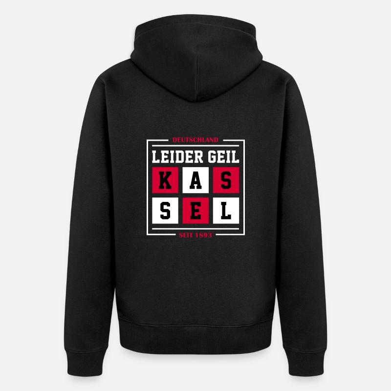 Kassel - Unisex Premium Bio Zip Hoodie - Schwarz