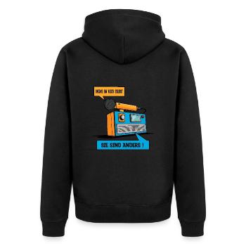 Ils sont différents ! - Veste à capuche bio Premium Unisexe - noir - Dos - Nico (187cm)