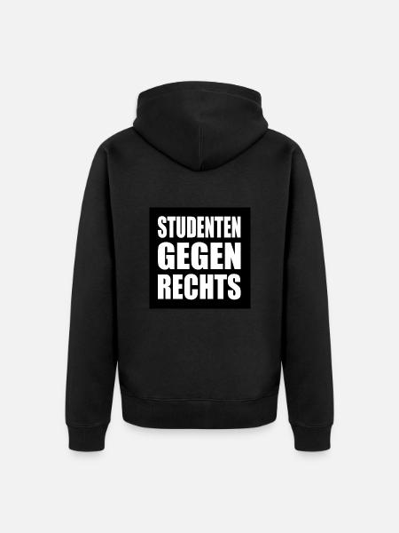 Students against the right - Unisex Premium Organic Zip Hoodie - black