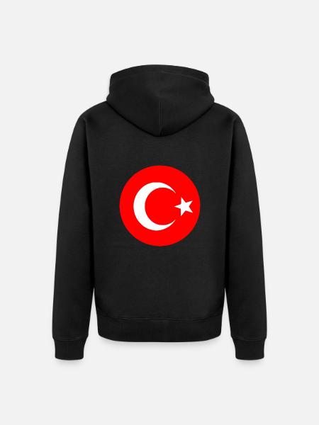 Turkey - Unisex Premium Organic Zip Hoodie - black