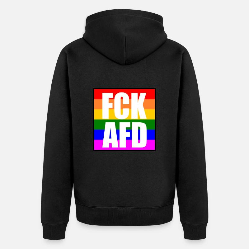 Fck afd - Veste à capuche bio Premium Unisexe - noir