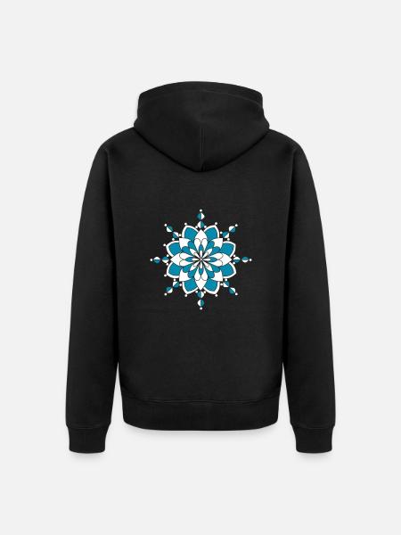 Fantasy patterns - Unisex Premium Organic Zip Hoodie - black