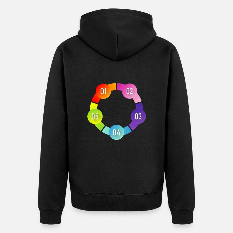 Meine Nummer - Unisex Premium Bio Zip Hoodie - Schwarz