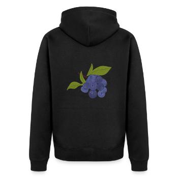Bleuet isolé - Veste à capuche bio Premium Unisexe - noir - Dos - Nico (187cm)