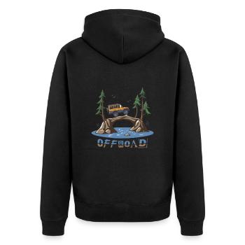 Véhicules tout-terrain - Veste à capuche bio Premium Unisexe - noir - Dos - Nico (187cm)