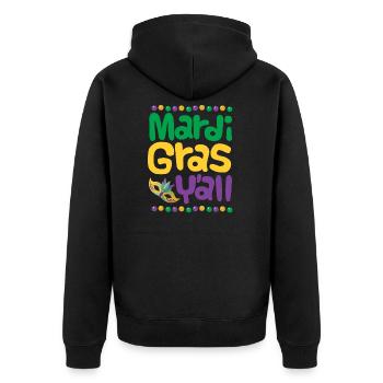 Chemise Mardi Gras Défilé de costumes de Mardi Gras - Veste à capuche bio Premium Unisexe - noir - Dos - Nico (187cm)