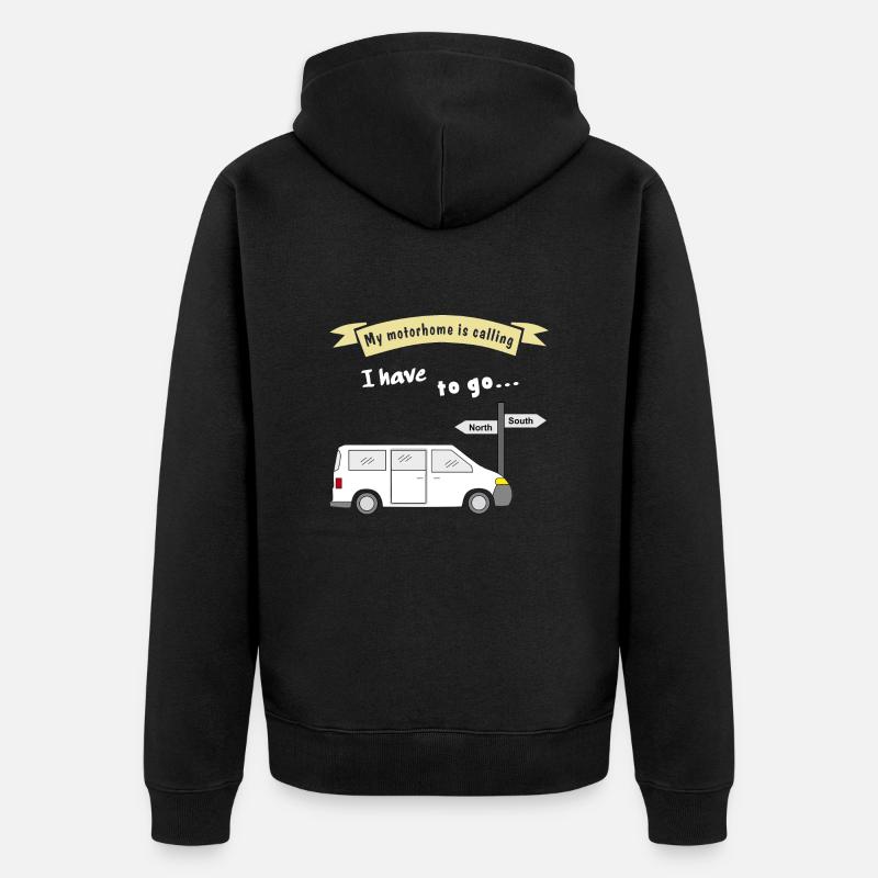 mon camping-car appelle - Veste à capuche bio Premium Unisexe - noir