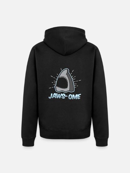 Jaws ome - Unisex Premium Bio Zip Hoodie - Schwarz