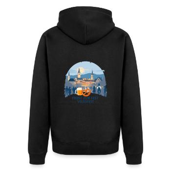 Bayrische Volksfest - Unisex Premium Bio Zip Hoodie - Schwarz - Hinten - Nico (187cm)