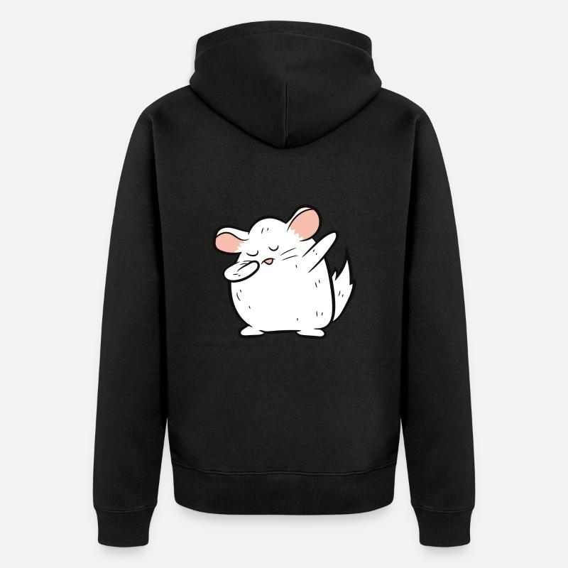Chinchilla - Tamponnez, dab, dabbing, dansez - Veste à capuche bio Premium Unisexe - noir