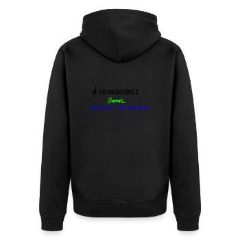 N'ABANDONNEZ Jamais.. TROUVEZ UN MOYEN - Veste à capuche bio Premium Unisexe - noir - Dos - Nico (187cm)