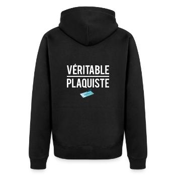 Véritable plaquiste meilleur plaquiste métier - Veste à capuche bio Premium Unisexe - noir - Dos - Nico (187cm)