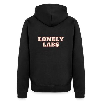nite 13 - Unisex Premium Bio Zip Hoodie - Schwarz - Hinten - Nico (187cm)