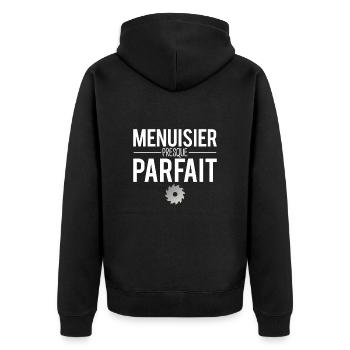Menuisier presque parfait meilleur menuisier - Veste à capuche bio Premium Unisexe - noir - Dos - Nico (187cm)