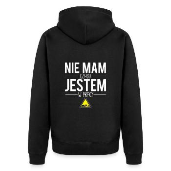 Nie mam czasu jestem w pracy polonais - Veste à capuche bio Premium Unisexe - noir - Dos - Nico (187cm)
