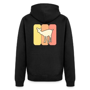 Chevreuil sauvage - Veste à capuche bio Premium Unisexe - noir - Dos - Nico (187cm)