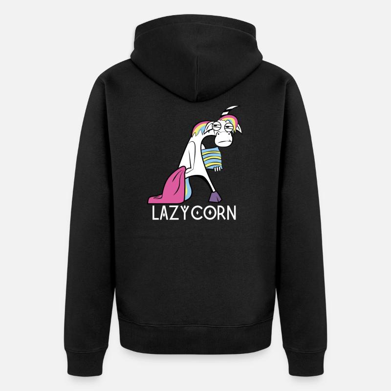 LazyCorn - Veste à capuche bio Premium Unisexe - noir