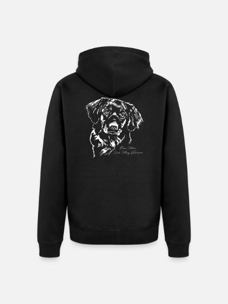 NOVA SCOTIA DUCK TOLLING RETRIEVER portrait - Unisex Premium Organic Zip Hoodie - black