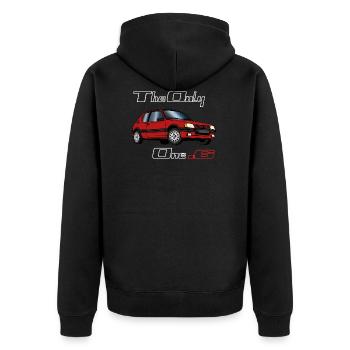 205 1,6 1987 1988 1989 1990 Rouge Vallelunga - Veste à capuche bio Premium Unisexe - noir - Dos - Nico (187cm)