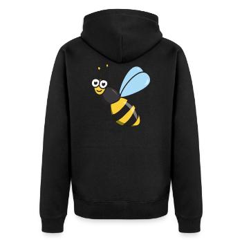 Abeille abeille - Veste à capuche bio Premium Unisexe - noir - Dos - Nico (187cm)