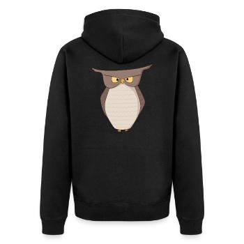 Hibou Noctambule - Veste à capuche bio Premium Unisexe - noir - Dos - Nico (187cm)