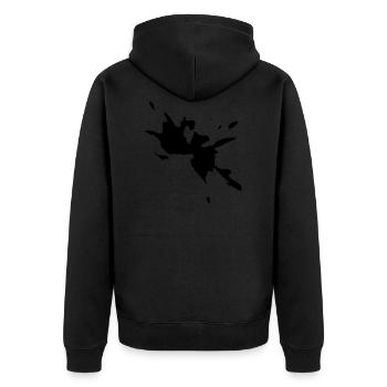 Tâche de peinture - Veste à capuche bio Premium Unisexe - noir - Dos - Nico (187cm)