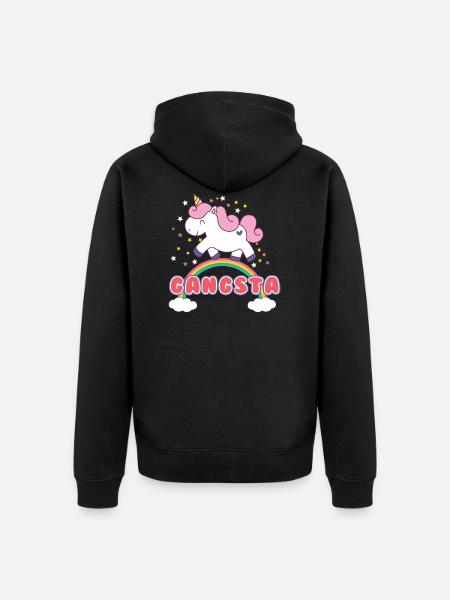 GANGSTA - Unisex Premium Organic Zip Hoodie - black