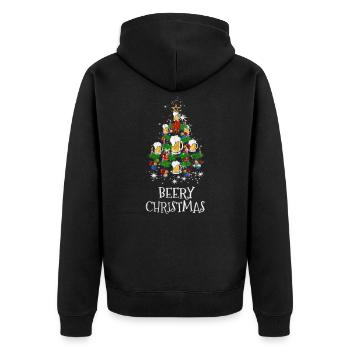 Bière de Noël - Veste à capuche bio Premium Unisexe - noir - Dos - Nico (187cm)