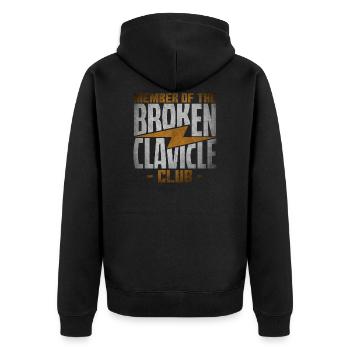 Membre du Club Broken Clavicle Gift - Veste à capuche bio Premium Unisexe - noir - Dos - Nico (187cm)