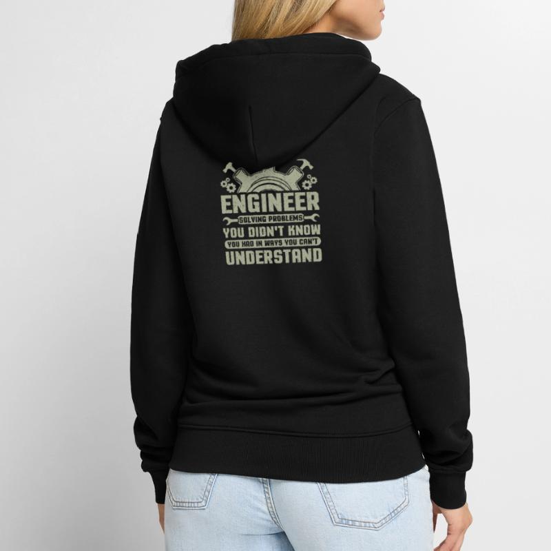 Engineer Problem Solver Engineering Karriere Unisex Premium Bio Zip Hoodie