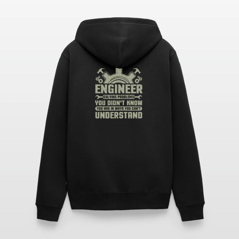 Engineer Problem Solver Engineering Karriere Unisex Premium Bio Zip Hoodie