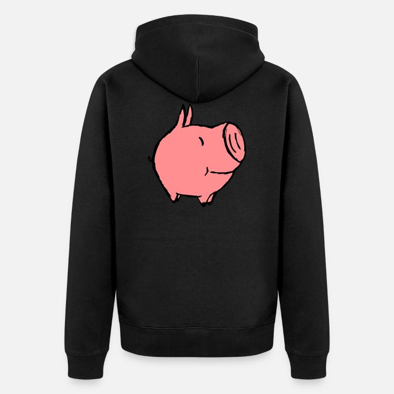 Petit cochon - Veste à capuche bio Premium Unisexe - noir