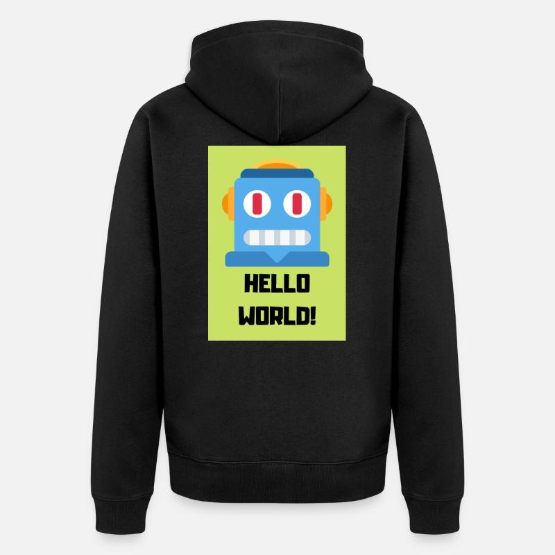 HELLO WORLD - Veste à capuche bio Premium Unisexe - noir