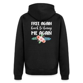 Scheidung Trennung Single Party Ehe - Unisex Premium Bio Zip Hoodie - Schwarz - Hinten - Nico (187cm)