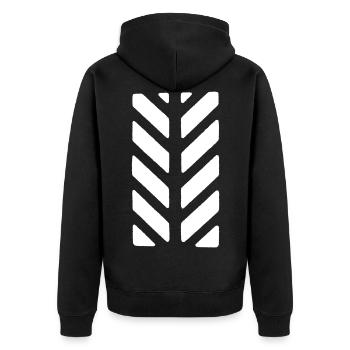 Arbre, pneu, bande - Veste à capuche bio Premium Unisexe - noir - Dos - Nico (187cm)