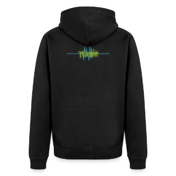 Techno - musique - Veste à capuche bio Premium Unisexe - noir - Dos - Nico (187cm)
