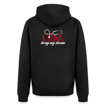 ANESTHESIOLOGIST Krankenschwester Narkose Geschenk - Unisex Premium Bio Zip Hoodie - Schwarz - Hinten - Nico (187cm)