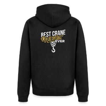 Grutier grutier de chantier grue cadeau - Veste à capuche bio Premium Unisexe - noir - Dos - Nico (187cm)