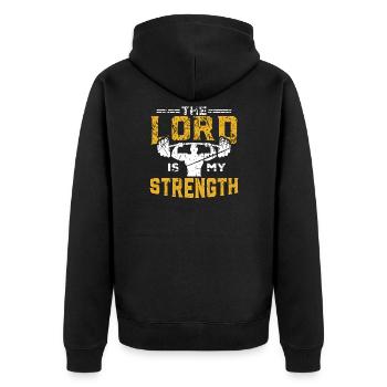 Gym Jesus Workout Fitness Cadeau de formation de Dieu - Veste à capuche bio Premium Unisexe - noir - Dos - Nico (187cm)